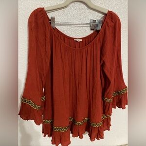 Wasel flowy rust top